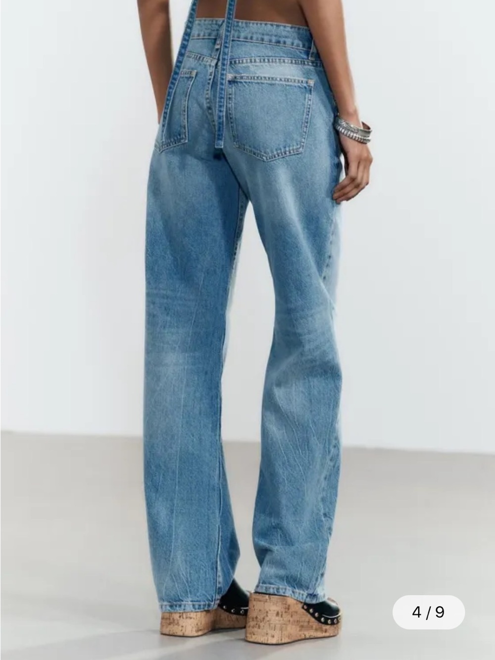 Zara Light Blue Wide-Leg Jeans - Picture 3 of 4